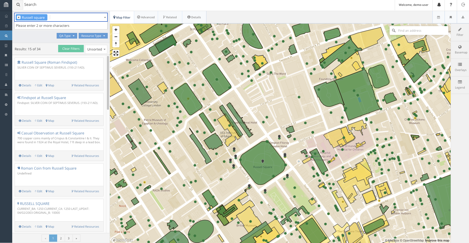 Russell Square Search