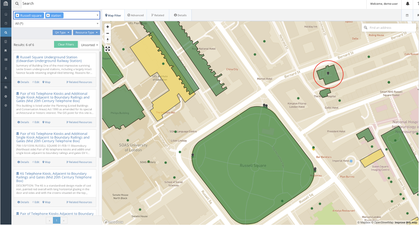 Russell Square Refined Search